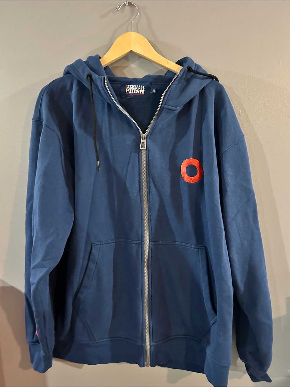 Phish Navy Full-Zip Hoodie with Red Circle Logo